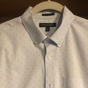 BR Patterned Button Down - Light Blue